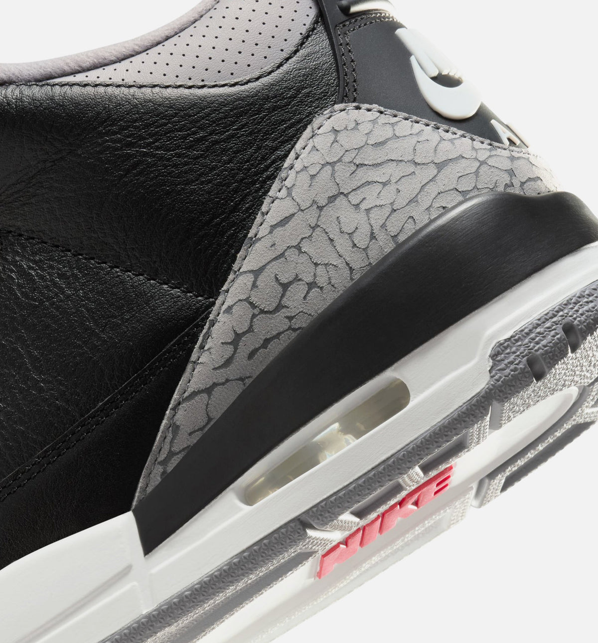 Air Jordan 3 Retro Black Cement – Men's Lifestyle Shoe | Black/Fire Red/Cement Grey/Summit White