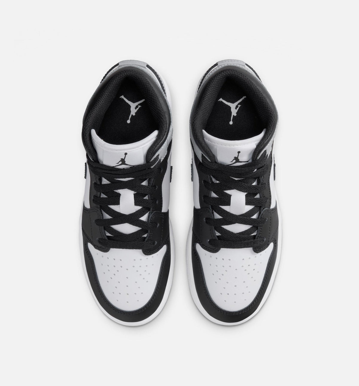 Air Jordan 1 Mid Grade School – White/Light Smoke Grey/Black
