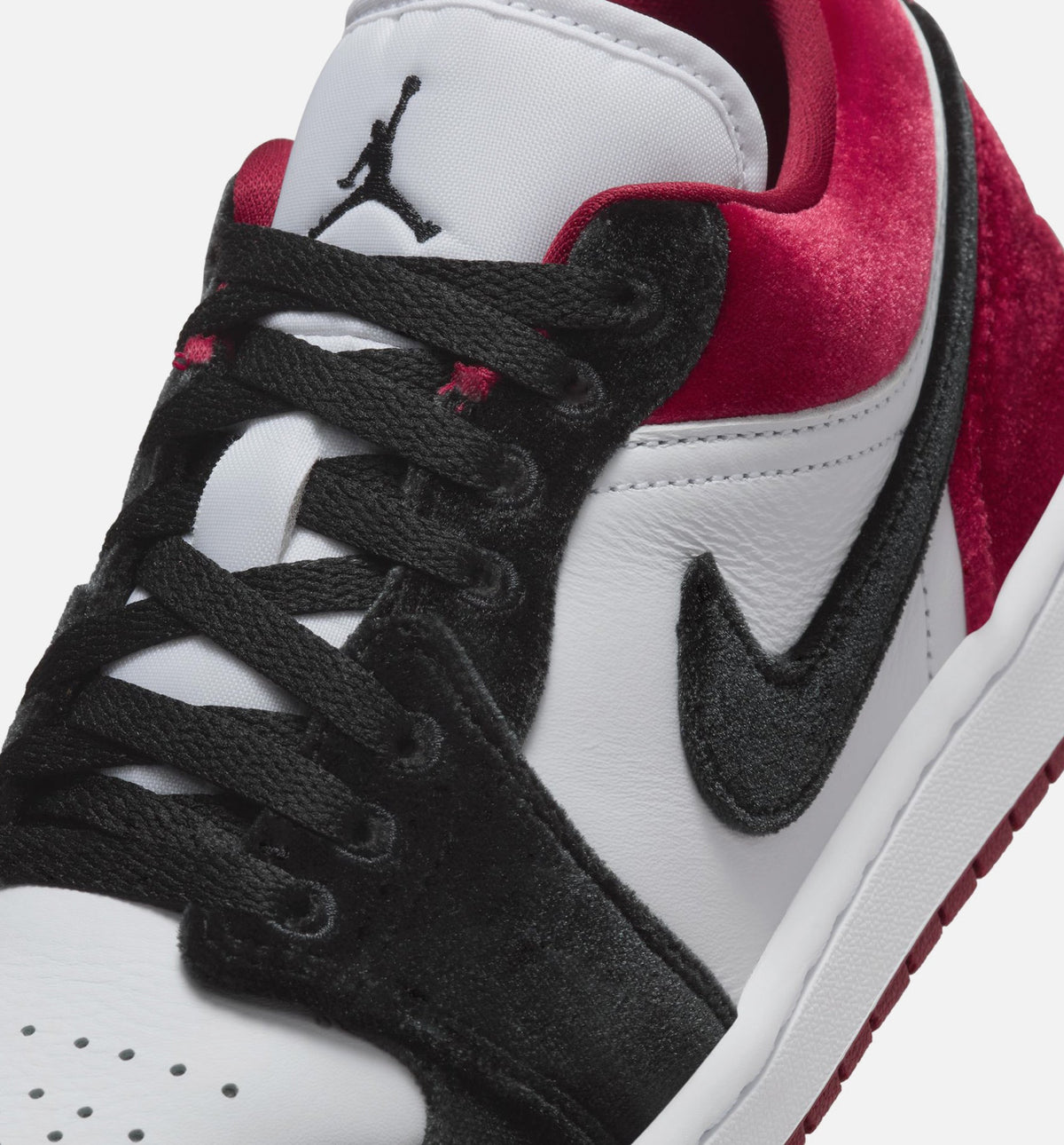 Air Jordan 1 Low SE Velvet – Women's Lifestyle Shoe | Black/Gym Red/White