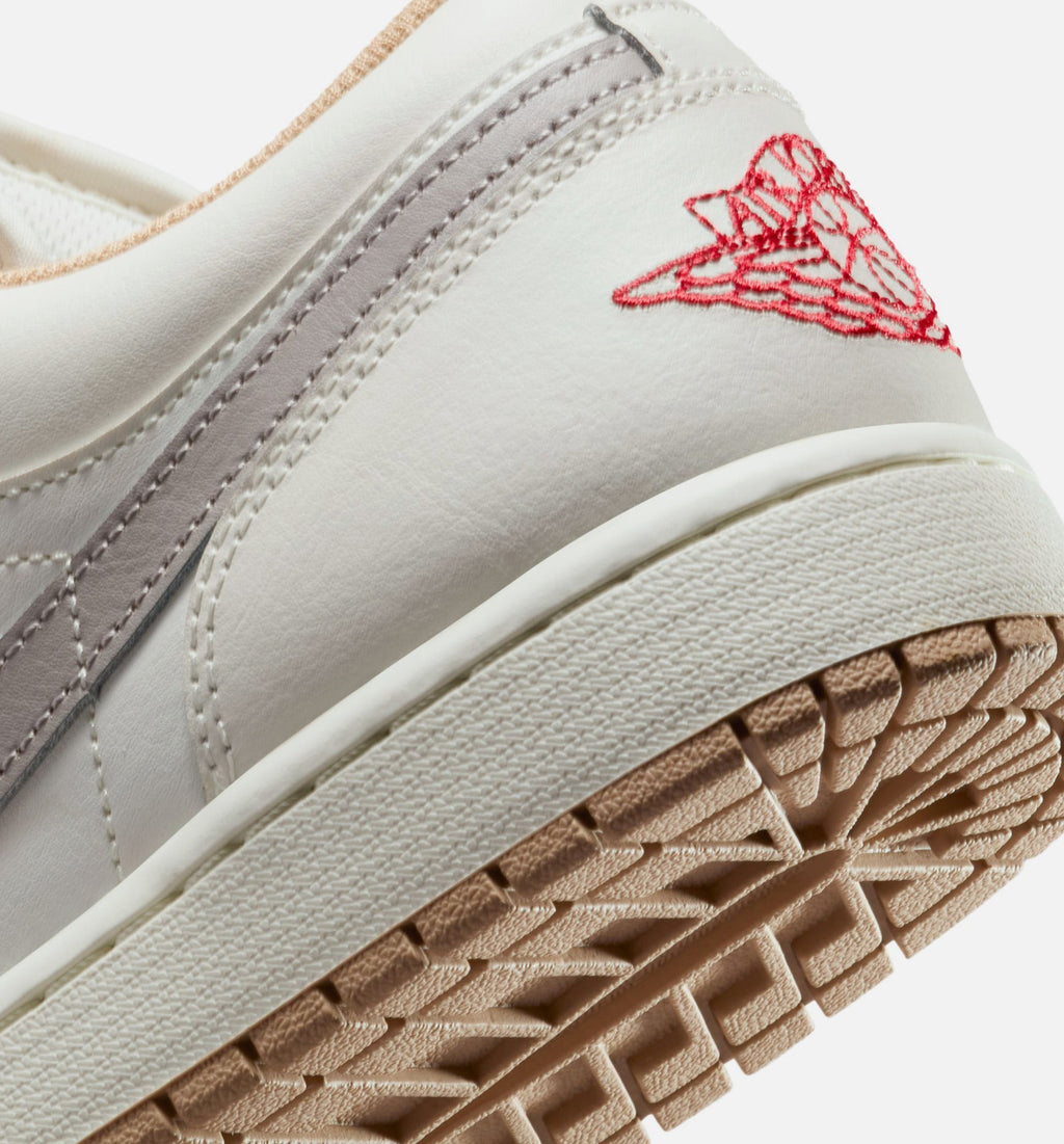 Air Jordan 1 Low – Men's Lifestyle Shoe | Sail/Fire Red/College Grey/Hemp