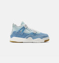 Air Jordan 4 Retro Worn Blue Preschool – Sail/Worn Blue/Metallic Gold