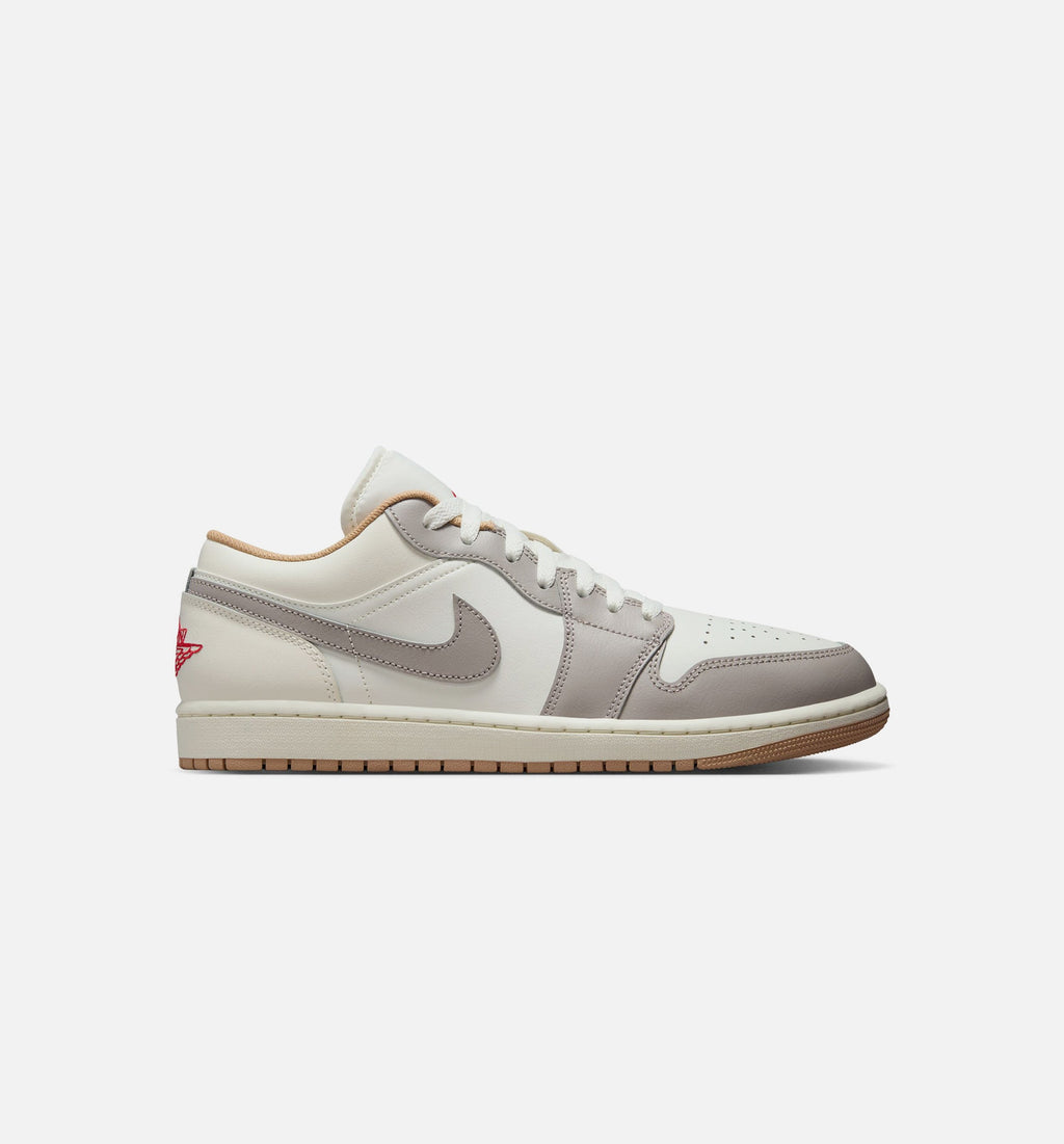 Air Jordan 1 Low – Men's Lifestyle Shoe | Sail/Fire Red/College Grey/Hemp