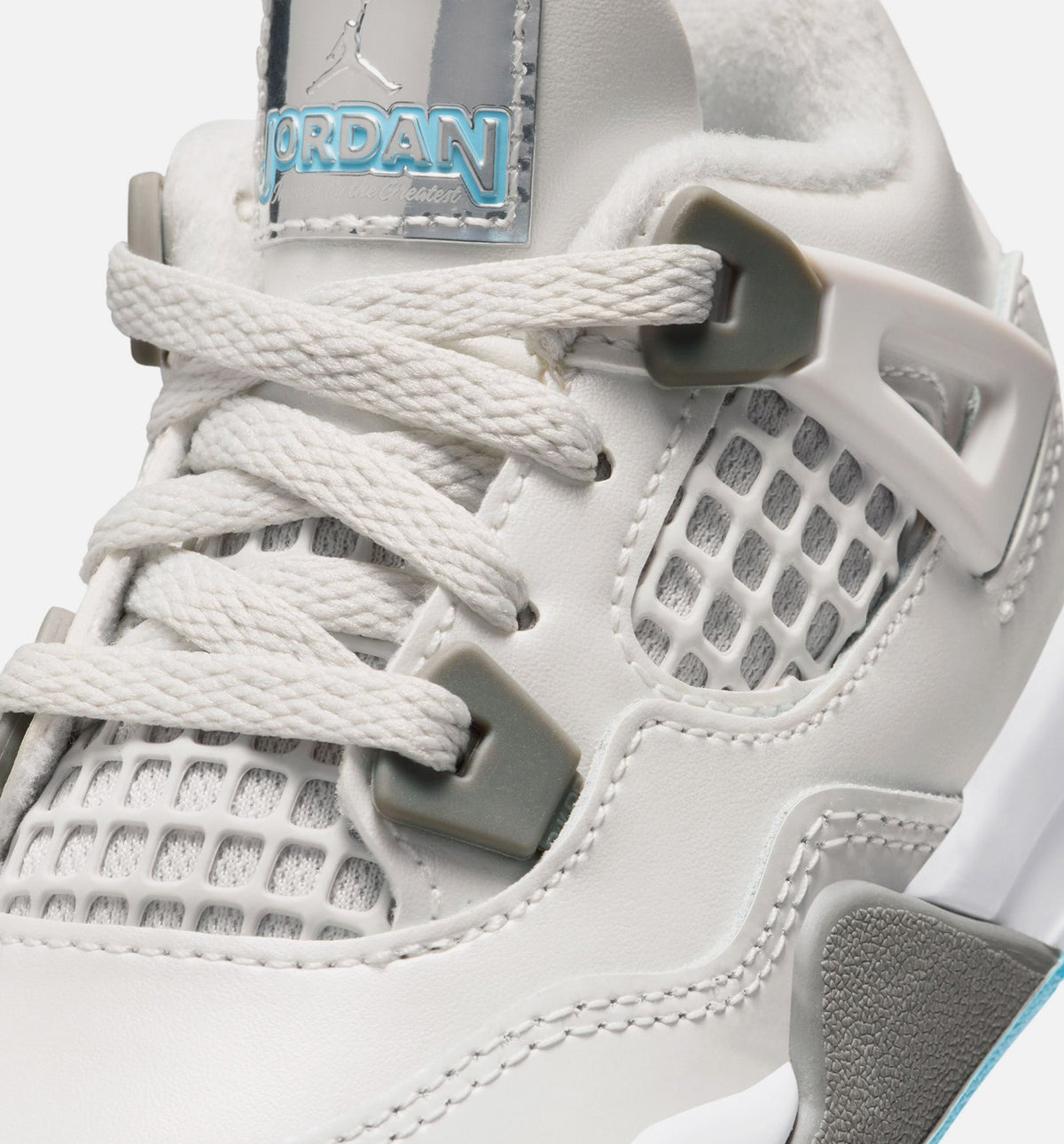 Air Jordan 4 Retro Blue Chill – Infant & Toddler Lifestyle Shoe | Photon Dust/Blue Chill/Flat Pewter/White/Blue Tint