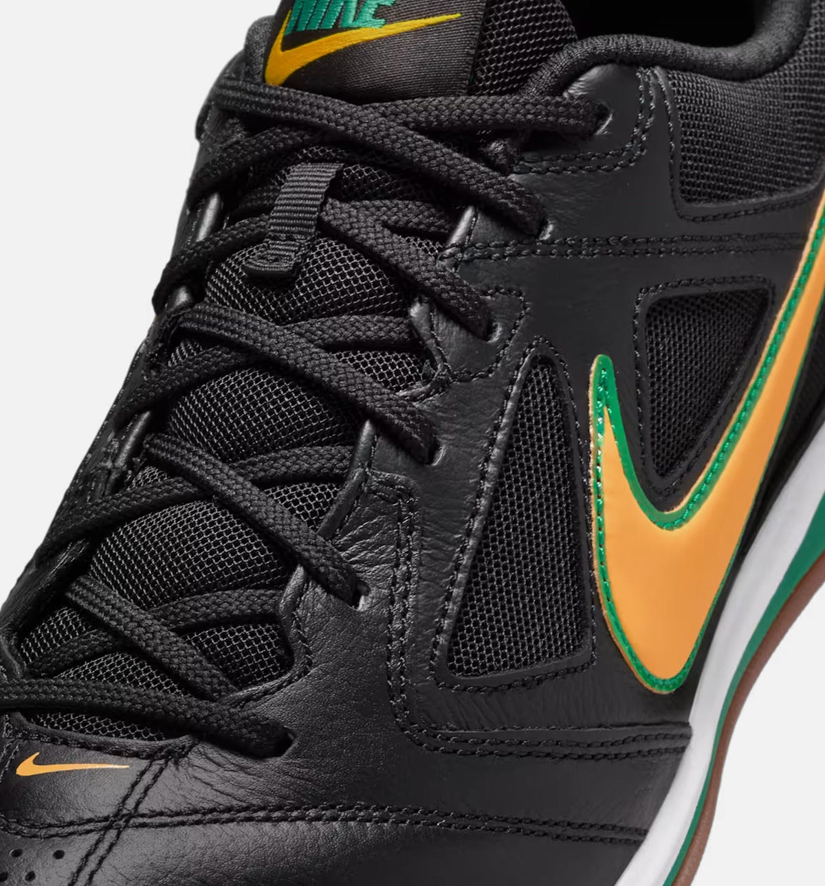 Nike Gato Brasil – Men's Lifestyle Shoe | Black/White/Gum Dark Brown/Varsity Maize