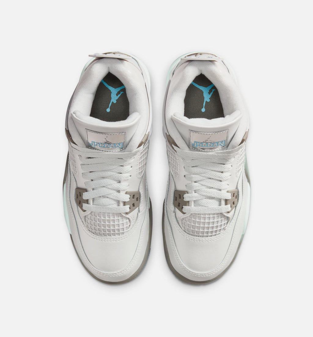 Air Jordan 4 Retro Blue Chill Grade School – Photon Dust/Blue Chill/Flat Pewter/White/Blue Tint