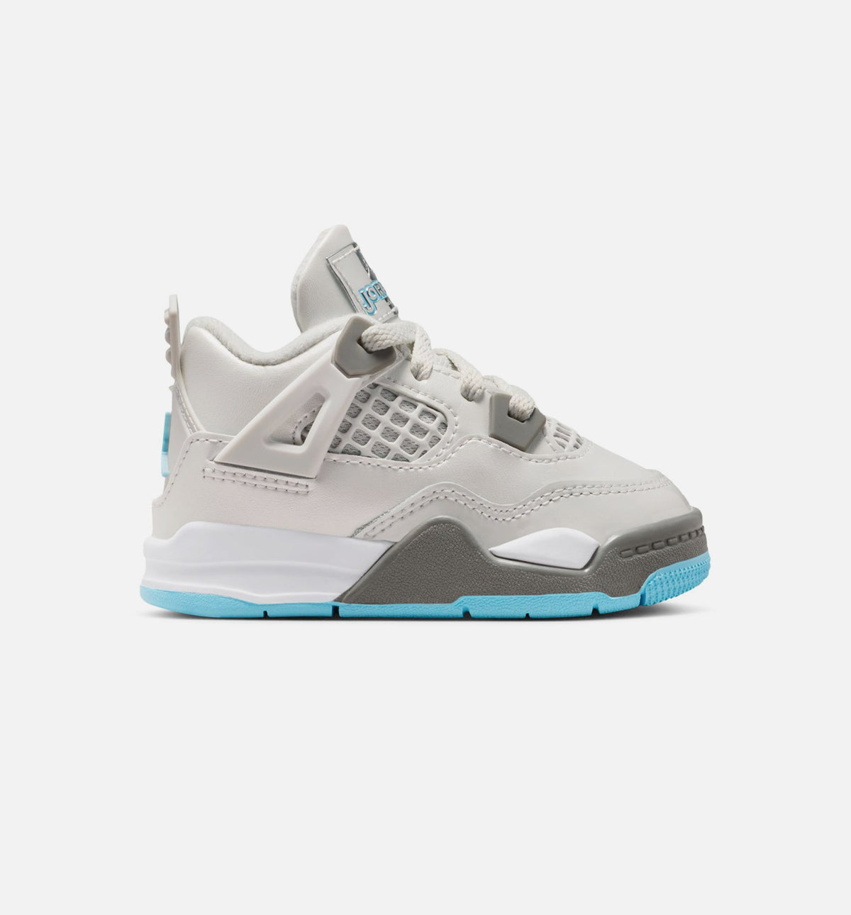 Air Jordan 4 Retro Blue Chill – Infant & Toddler Lifestyle Shoe | Photon Dust/Blue Chill/Flat Pewter/White/Blue Tint