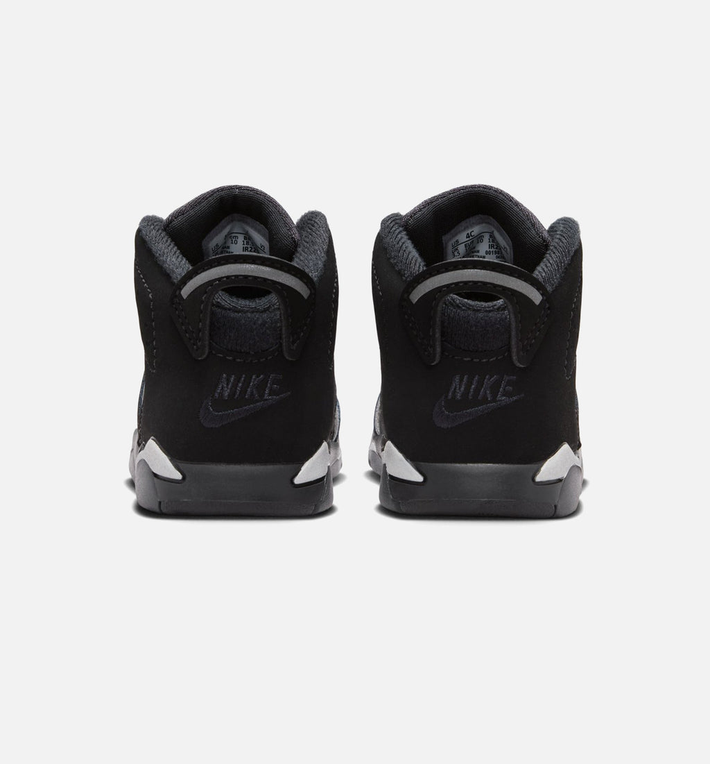 Air Jordan 6 Cap & Gown – Infant & Toddler Lifestyle Shoe | Black/Reflective Silver