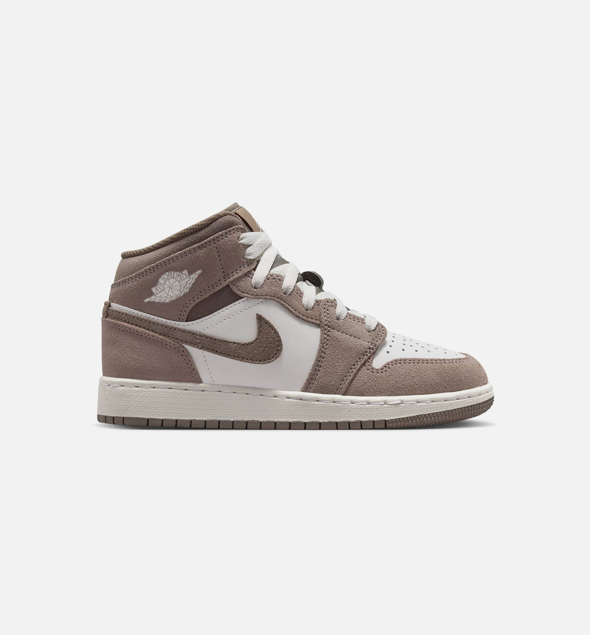 Air Jordan 1 Mid Grade School – Enigma Stone/Olive Grey/Summit White