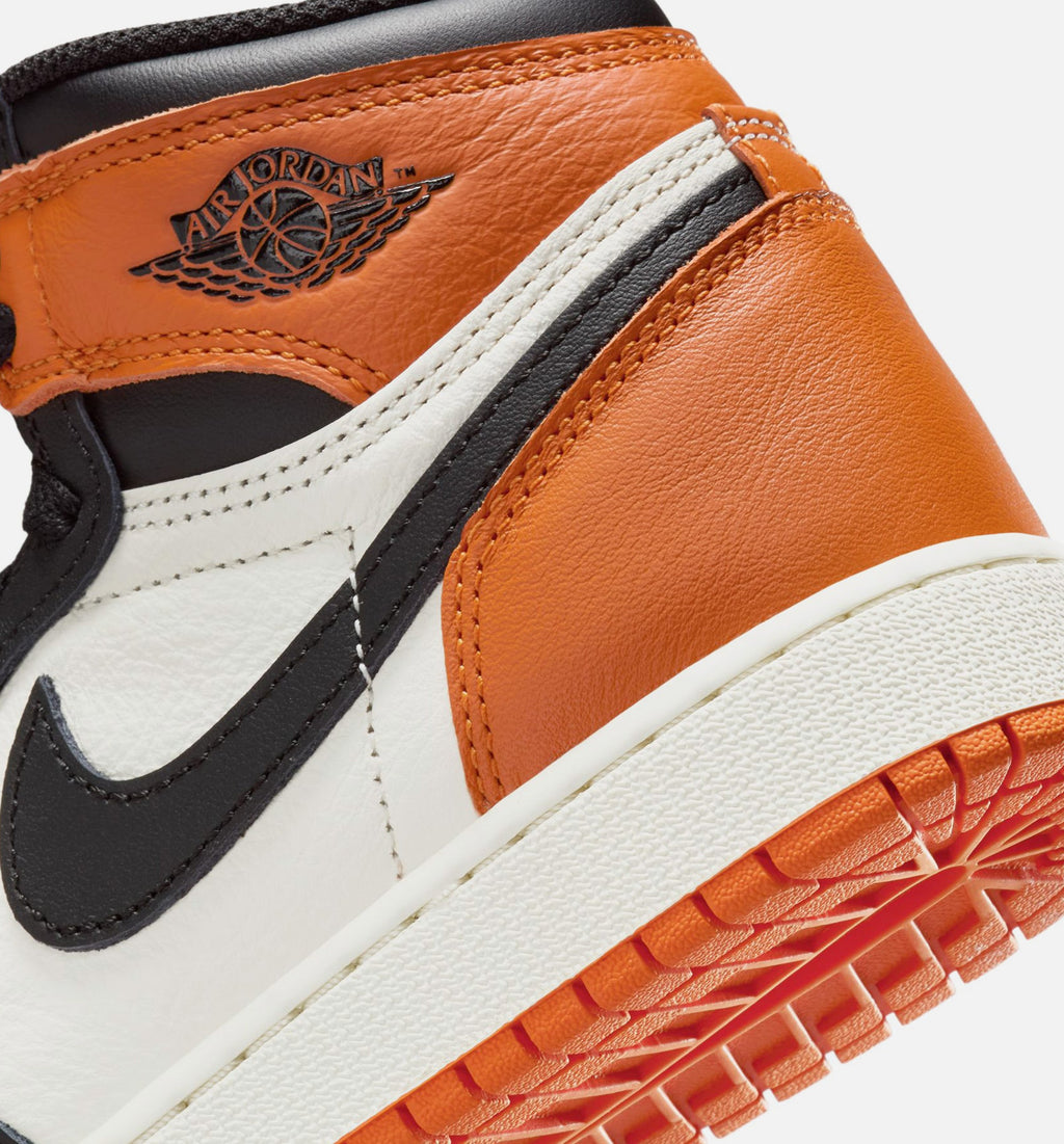 Air Jordan 1 Retro High OG Shattered Backboard Grade School – Black/Sail/Starfish
