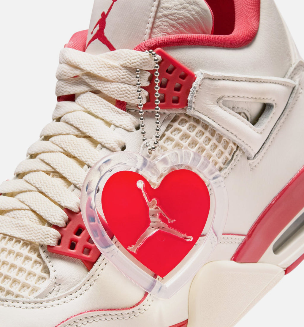 Air Jordan 4 Retro Valentine’s Day – Women’s Lifestyle Shoe | Pale Ivory/Sierra Red/Tough Red
