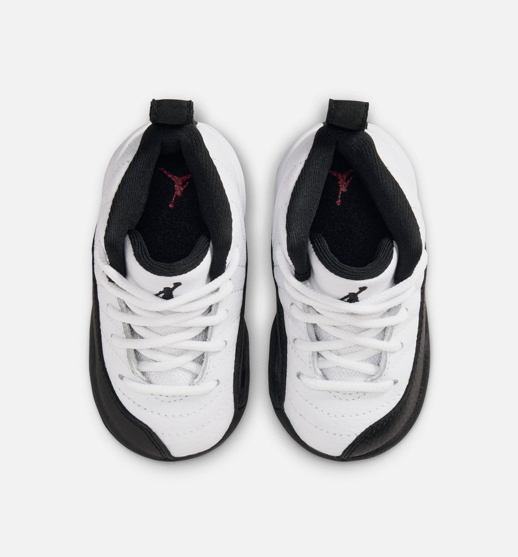 Air Jordan 12 Retro Taxi – Infant & Toddler Lifestyle Shoe | White/Black/Taxi