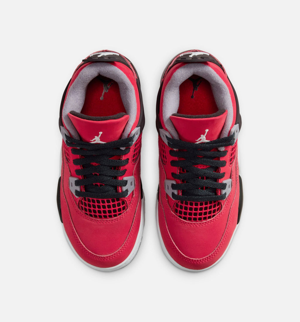 Air Jordan 4 Retro Toro Bravo Preschool – Fire Red/White/Black/Cement Grey