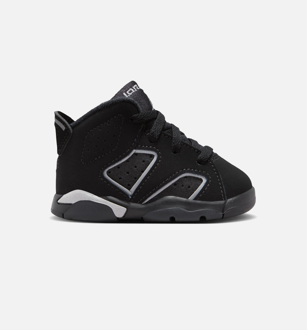 Air Jordan 6 Cap & Gown – Infant & Toddler Lifestyle Shoe | Black/Reflective Silver