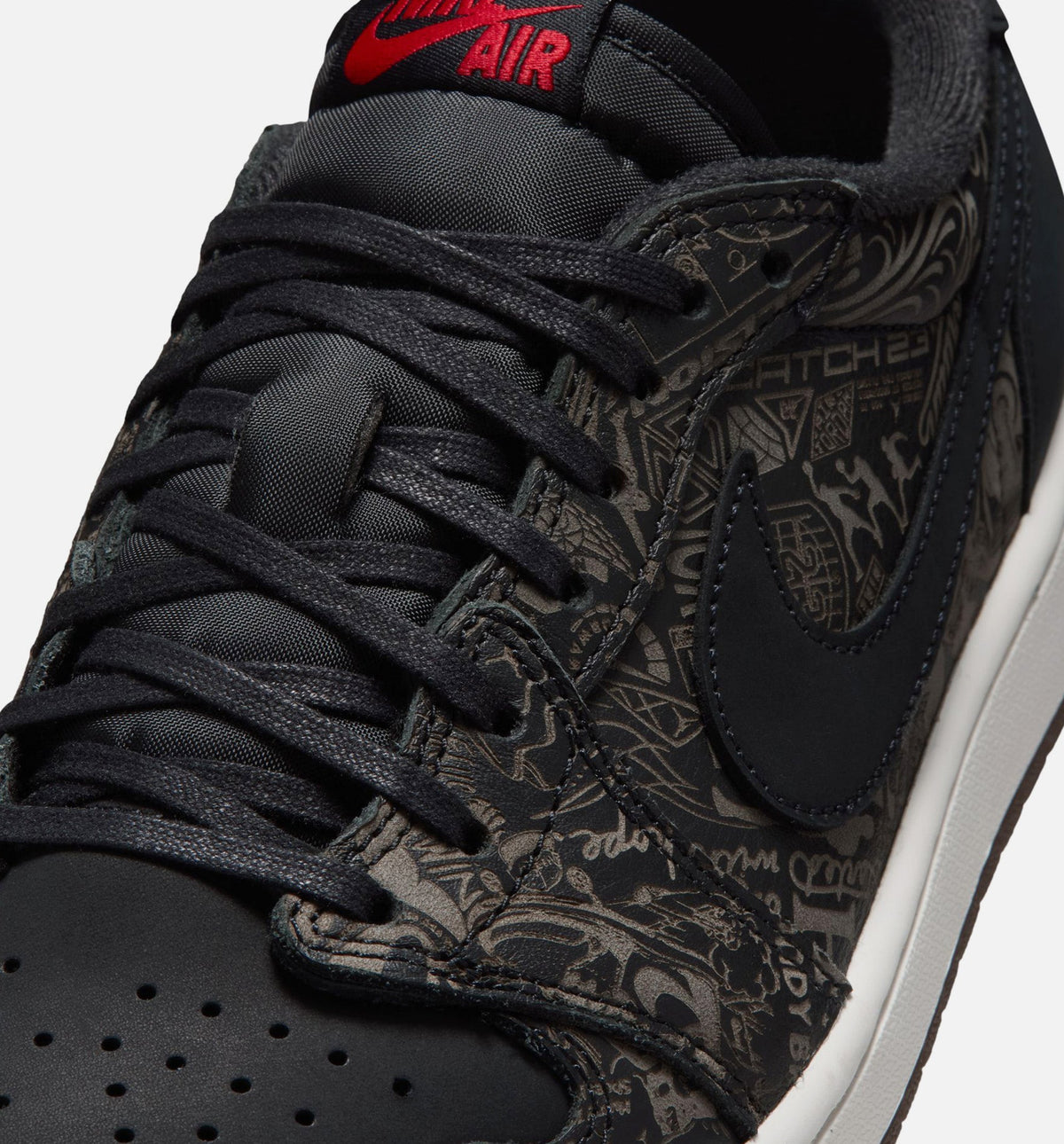Air Jordan 1 Retro Low OG Laser – Men's Lifestyle Shoe | Black/Varsity Red/Summit White
