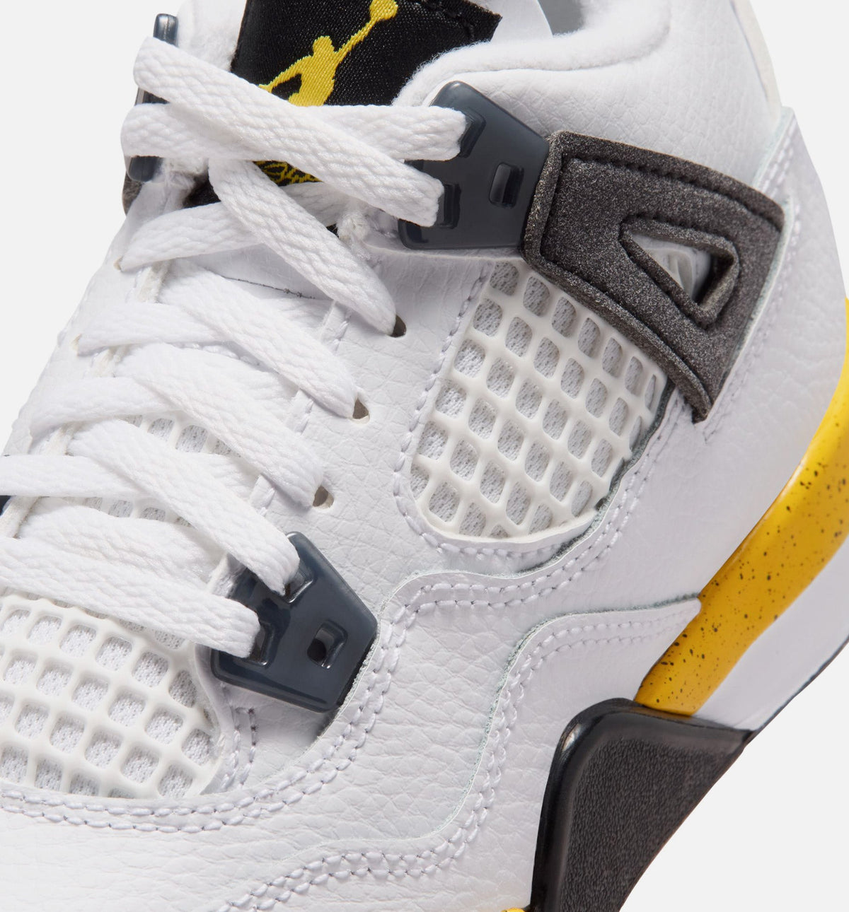 Air Jordan 4 Retro Rare Air Tour Yellow Preschool – White/Dark Blue Grey/Black/Tour Yellow