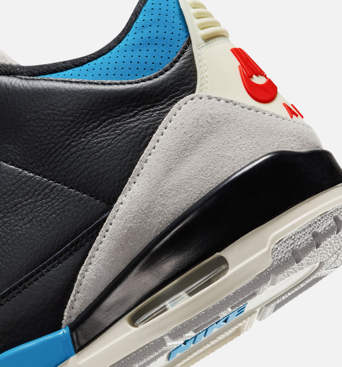 Air Jordan 3 Retro OG Rare Air – Men's Lifestyle Shoe | Black/Chile Red/Neutral Grey