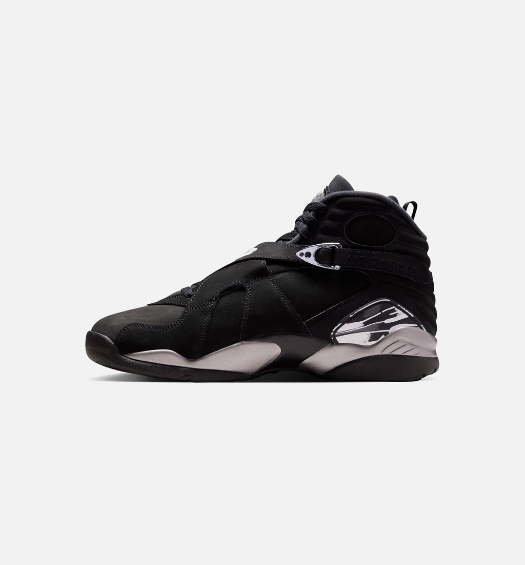 Air Jordan 8 Retro Chrome – Men's Lifestyle Shoe | Black/White/Light Graphite