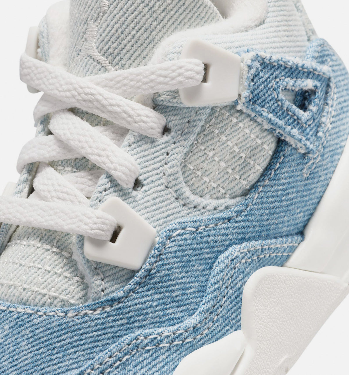 Air Jordan 4 Retro Worn Blue – Infant & Toddler Lifestyle Shoe | Sail/Worn Blue/Metallic Gold