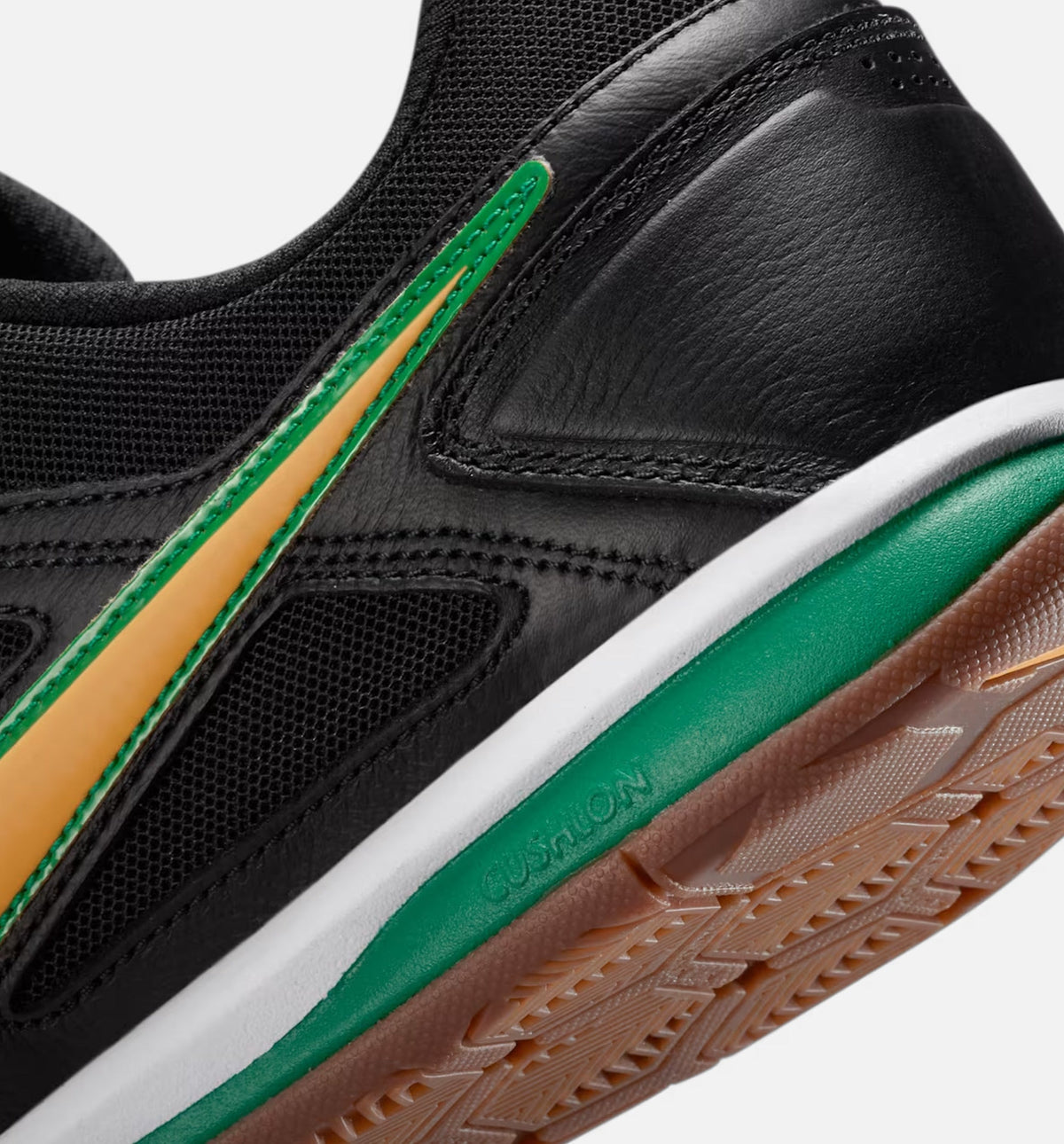 Nike Gato Brasil – Men's Lifestyle Shoe | Black/White/Gum Dark Brown/Varsity Maize