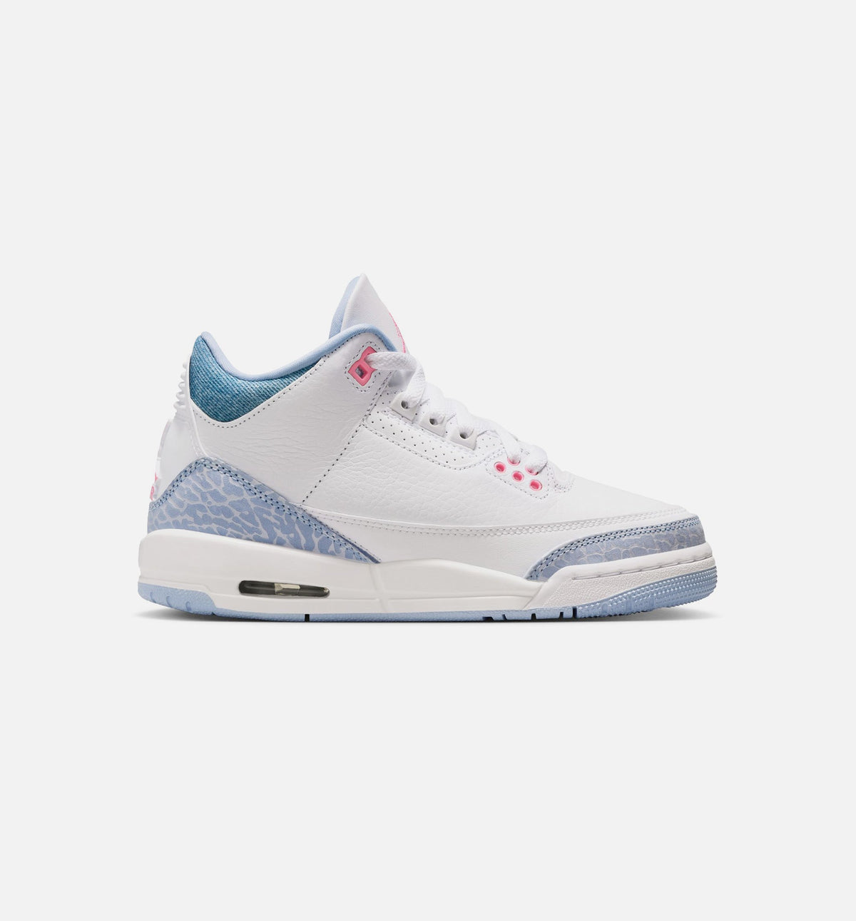Air Jordan 3 Retro Cobalt Bliss Grade School – White/Cobalt Bliss/Football Grey/Pink Glow