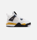 Air Jordan 4 Retro Rare Air Tour Yellow – Infant & Toddler Lifestyle Shoe | White/Dark Blue Grey/Black/Tour Yellow