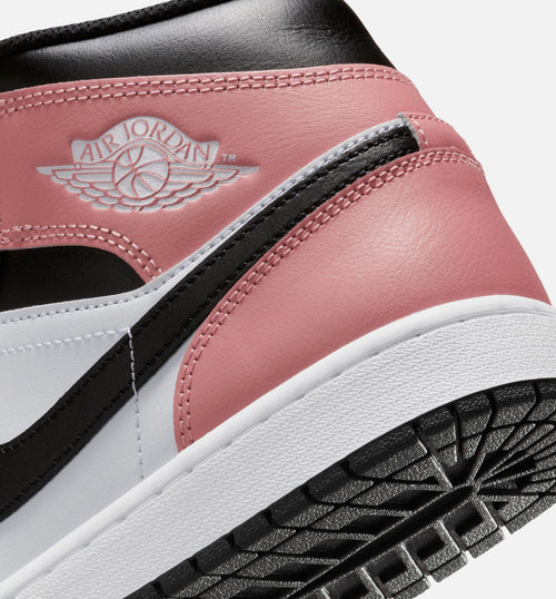 Air Jordan 1 Mid – Men's Lifestyle Shoe | White/Rust Pink/Black
