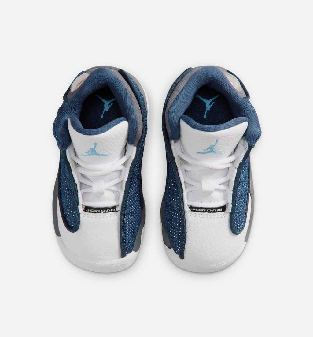 Air Jordan 13 Retro Navy and Flint Grey – Infant & Toddler Lifestyle Shoe | Navy/University Blue/Flint Grey/White